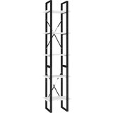 Furnova Knjižna omara 5-nadstropna bela 40x30x175 cm inženirski les, (21932720) | Shoptok.si