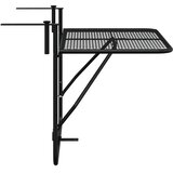 Balkonski stol crni 60 x 40 cm čelični | Eponuda.com