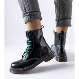 Gemre Black boots with decorative green stitching Rocco | Shoptok.si