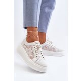 Kesi Women's lace sneakers on the S.Barski platform white | shoptok.hr