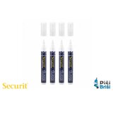 SECURIT vodoodporni MARKERJI s tekočo kredo MEDIUM BELE barve SMA610V4WT | Shoptok.si