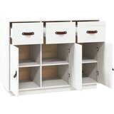  Komoda bela 100x40x75 cm trdna borovina, (20654772) | Shoptok.si