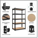 Epro Metalna montažna polica Premium 180x90x30cm, metal-drvo, 875kg (5x175kg) Cene