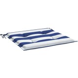  Blazina za vrtni stol 2 kosa modro bele črte 50x50x3 cm tkanina | Shoptok.si