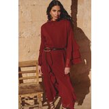 Trendyol X Artificial Intelligence Burgundy Ruffle Detailed Woven Skirt | Shoptok.si