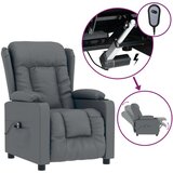 vidaXL Električni naslanjač sivo umetno usnje | Shoptok.si