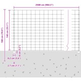 vidaXL Ograda stupova 22 kom U-kanal 140 cm Galvanizirani čelik | shoptok.hr