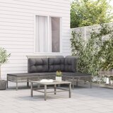 Maison Chic Seti vrtnega pohištva - Vrtna garnitura - Vrtni pohištvo set 4-delna z blazinami siv poli ratan, (21818117) | Shoptok.si
