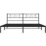 Metalni okvir za krevet s uzglavljem crni 180x200 cm | shoptok.hr