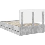  Krevetna konstrukcija s ladicama Betonski sivi 135 x 190 cm | shoptok.hr