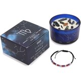  zodiakalna kristalna sveča z energijsko zapestnico – devica - soy wax, fragrance, glass, gemstones - majhna pozornost - dan žena - birma - za 18 let | Shoptok.si