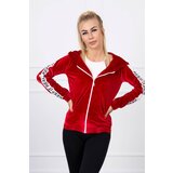 Kesi Velour hoodie red | Shoptok.si