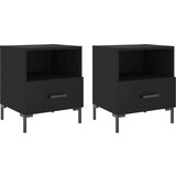 vidaXL Nočna omarica 2 kosa črna 40x35x47,5 cm inženirski les | Shoptok.si