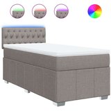 vidaXL Krevet s oprugama i madracem smeđesivi 90x200 cm od tkanine | shoptok.hr