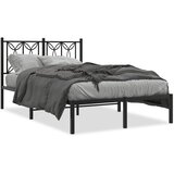  Metalni okvir za krevet s uzglavljem crni 120x190 cm | shoptok.hr