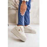 Boto Sneakers Women's Sports Shoes Insulated On Massive Sole Beige Verissha Cene