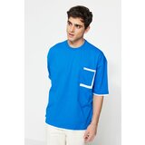 Trendyol T-Shirt - Blue - Oversize Cene