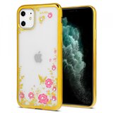  ovitek z rožicami za iphone 12 / 12 pro - zlat Cene