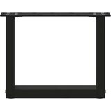  Noge za klub stolić U-oblik 2 kom Crne 40 x (30-31) cm Čelik | shoptok.hr