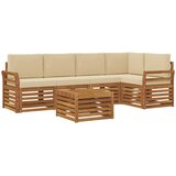  Set vanjskih sofa 6 kom. Prirodna i bež Poliester | shoptok.hr