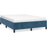 Maison Chic Posteljni okvir - Dvoposteljna postelja - Zakonska postelja brez vzmetnice temno moder 140x200 cm žamet-J12748, (21774004) | Shoptok.si