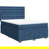 vidaXL Box spring postelja z vzmetnico modra 140x200 cm blago, (21309903) | Shoptok.si