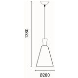  Visilica na sajli SIMPLO 1xE27/15W/230V žute boje, prečnika 20 cm | Eponuda.com