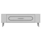Hanah home tv polica Retrop3 white silver
