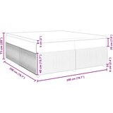 vidaXL Box spring postelja z vzmetnico krem 200x200 cm blago | Shoptok.si