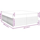 vidaXL Krevet s oprugama i madracem krem 200 x 200 cm od tkanine | shoptok.hr