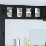  Zidni stakleni ormarić Lucca 2 pcs Crna 60 x 31 x 40 cm | shoptok.hr