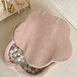 MeowBaby Rožnat bazen z žogicami iz rebrastega žameta ø 90 cm višina 30 cm – | Shoptok.si