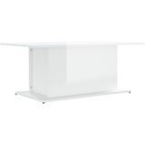 Maison Chic Klubska mizica - kavna mizica - Nizka mizica visok sijaj bela 102x55,5x40 cm iverna plošča, (21752557) Cene