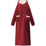  Deka majica s kapuljačom Bordeaux Crvena L Flis i flanel | shoptok.hr