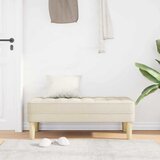  Klupa s jastukom Laneno platno 113 x 57 x 39 cm tkanina | shoptok.hr