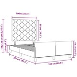 vidaXL Roza Velur Postelja 100x200 cm, (22049140) | Shoptok.si