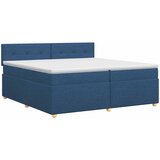  Boxspring krevet s madracem Plava 200 x 200 cm Tkanina | shoptok.hr
