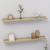 vidaXL Stenska polica 2 kosa sonoma hrast 80x9x3 cm Cene