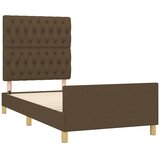  Okvir za krevet bez madraca tamnosmeđi 90 x 190 cm od tkanine | shoptok.hr