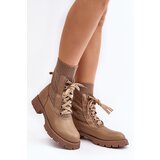 Boto Women's lace-up ankle boots with light beige sock Gentiana | shoptok.hr