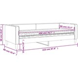 vidaXL dnevni krevet s madracem tamnosivi 80 x 200 cm od tkanine | shoptok.hr