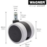 Wagner Komplet koles za vrtljivi stol, širina kolesa 57 mm, Ø 60 mm, TPR | Shoptok.si