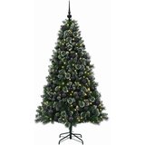  Umjetno božićno drvce s kuglicama 180 cm 300 LED lampica - 180 cm s LED-ima i crnim lopticama | shoptok.hr