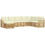 Set vanjskih sofa 8 pcs Bijela i krem 308 x 190 x 73 cm | shoptok.hr