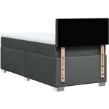 vidaXL Box spring postelja z vzmetnico temno siva 90x200 cm blago | Shoptok.si