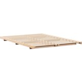 vidaXL Posteljni okvir Rjava 150 x 200 cm Trdna borovina | Shoptok.si