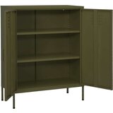  Omara za shranjevanje olivno zelena 80x35x101,5 cm jeklo | Shoptok.si
