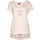 VIVANCE Kratke hlače za spavanje 'Love' roza / ružičasta / crna