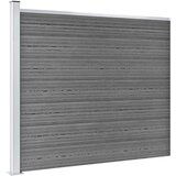 vidaXL Komplet ograjnih panelov WPC 353x146 cm siv | Shoptok.si