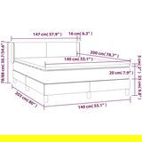  Box spring postelja z vzmetnico bel 140x200 cm umetno usnje, (20901118) | Shoptok.si